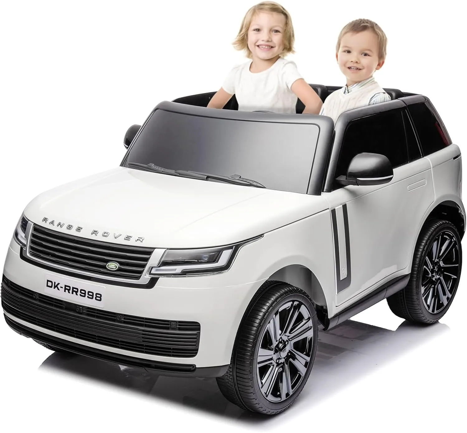 24V 7AH 2-Seater Licensed Land Rover Ride On Car Toy w/Parent Remote Control, MP3 Player,White