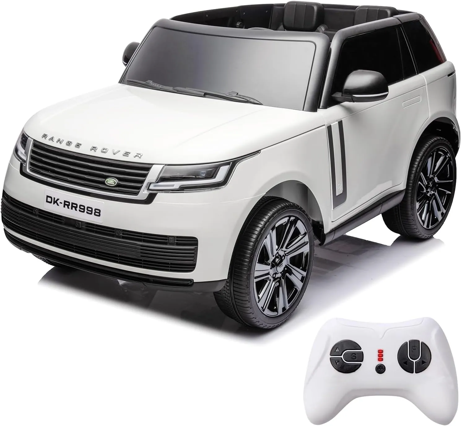 24V 7AH 2-Seater Licensed Land Rover Ride On Car Toy w/Parent Remote Control, MP3 Player,White