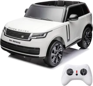 24V 7AH 2-Seater Licensed Land Rover Ride On Car Toy w/Parent Remote Control, MP3 Player,White