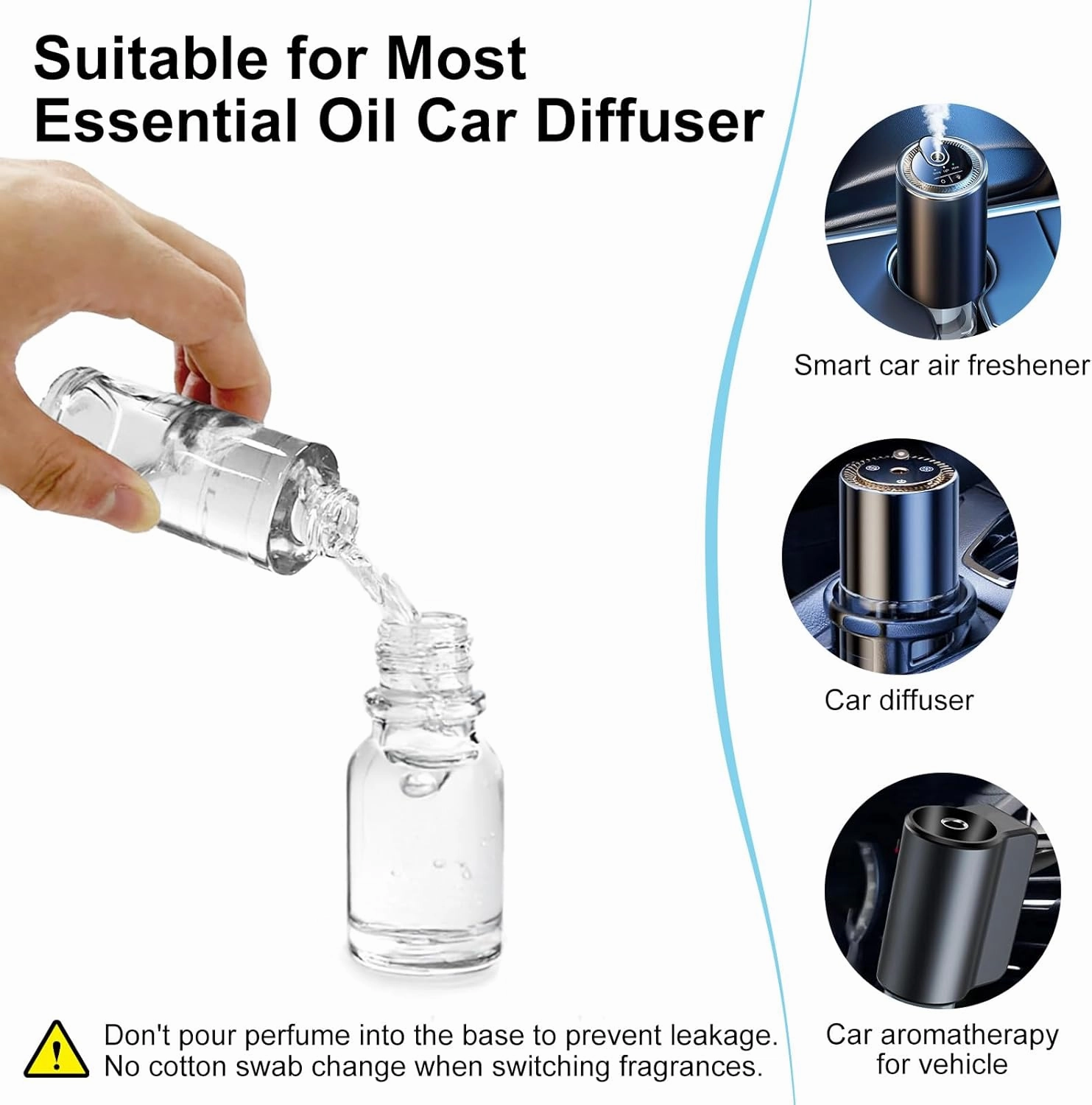 2 Pack Essential Oil for Smart Car Air Freshener, 3.5OZ Car Diffuser, Aromatherapy Perfume Refill Can be Used for 4-8 Months, Made with Natural Plant Extracts, Sauvage