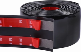 2"(50mm) Automotive Trim Molding 32FT Heavy Duty Car Side Moldings Self Adhesive UV Protected Scratch-Proof for Truck RV Boat Exterior Interior Body Door Window Bumper, Glossy Black