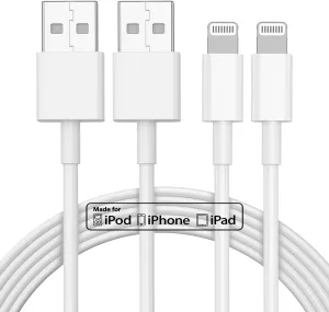2pack 10ft iPhone Charger, [Apple MFi Certified] Long iPhone Charger Cord 10 ft, Apple Lightning to USB Cable, 10 Foot Fast Charging Cords for iPhone Charger 14/13/12/11/13 Pro/13 Max/X/XS/XR/XS