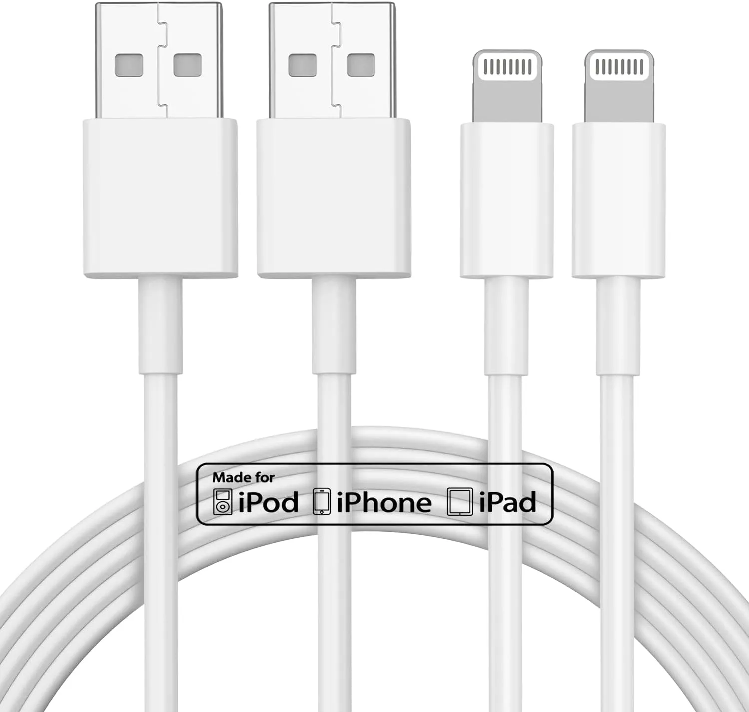 2pack 10ft iPhone Charger, [Apple MFi Certified] Long iPhone Charger Cord 10 ft, Apple Lightning to USB Cable, 10 Foot Fast Charging Cords for iPhone Charger 14/13/12/11/13 Pro/13 Max/X/XS/XR/XS
