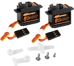 2PCS 8G Micro Servo,Mini Servo Motor RC Servo Kit for RC Airplane DIY Robot Projects Arduino Educational Toys 1/28 RC Cars