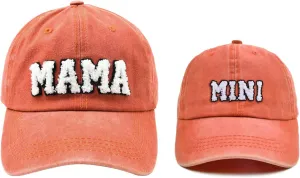 2PCS Family Hat Set - Mama & Mini Retro Baseball Cap - Snap Cap - Mother's Day