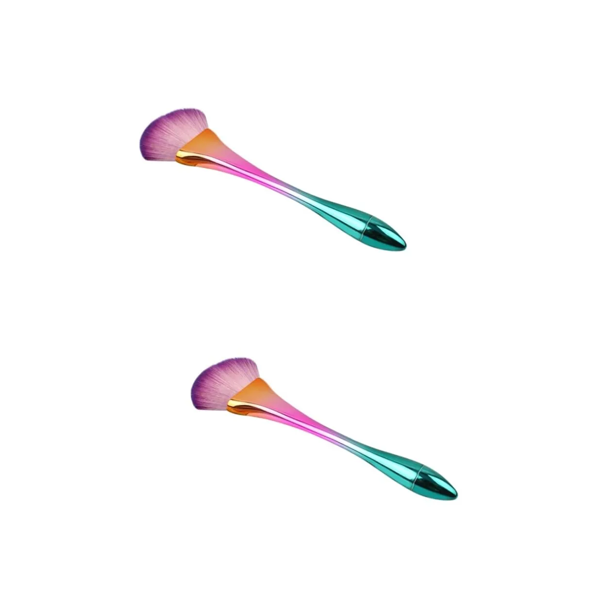 2pcs Highlighters Makeup Stiling Brush Makeup Purple Electroplate Cosmetics Brush Set