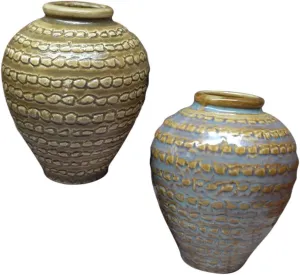 2pcs Mini Ceramic Jar Models Decorative Landscape Ornaments for Dollhouse and Scenes for Photography Props and Play and Compact Design