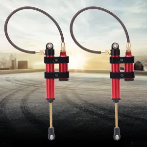 2pcs RC Crawler Shocks, Internal Spring Negative Pressure Shock Damper with Absorber, Adjustable Compatible for SCX10 D90 1/10 RC Car (Red-100m)
