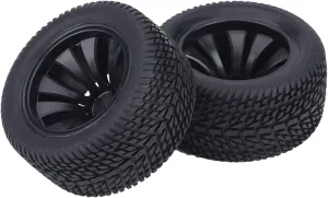2Pcs Rubber Tyre Tires & Plastic Hubs Wheel for 1:12 RC Car Racing Car Truck
