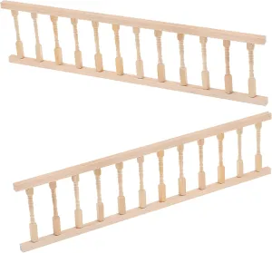 2pcs Scale Railing Accessories for Dollhouse Decor Miniature Furniture for DIY Models and Playhouses