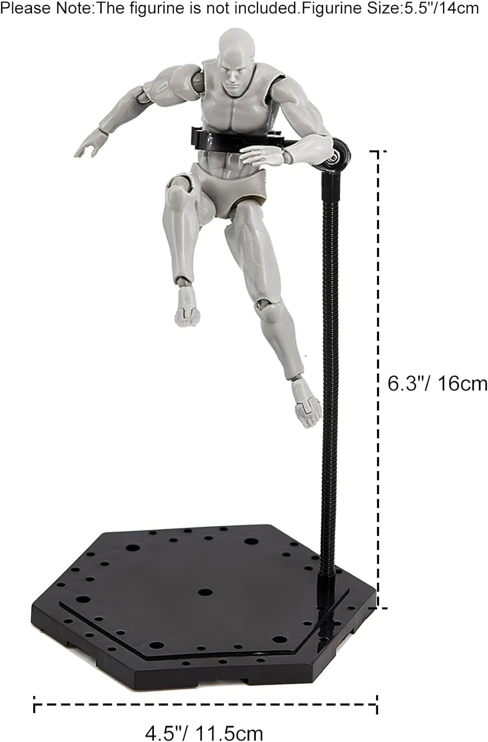 3 Pack Black Action Figure Stand,Action Figure Display Holder Stand Base,Compatible with HG RG SD SHF Gundam 1/144 Toy,Doll Stop Motion Holder Stand with Screwdriver