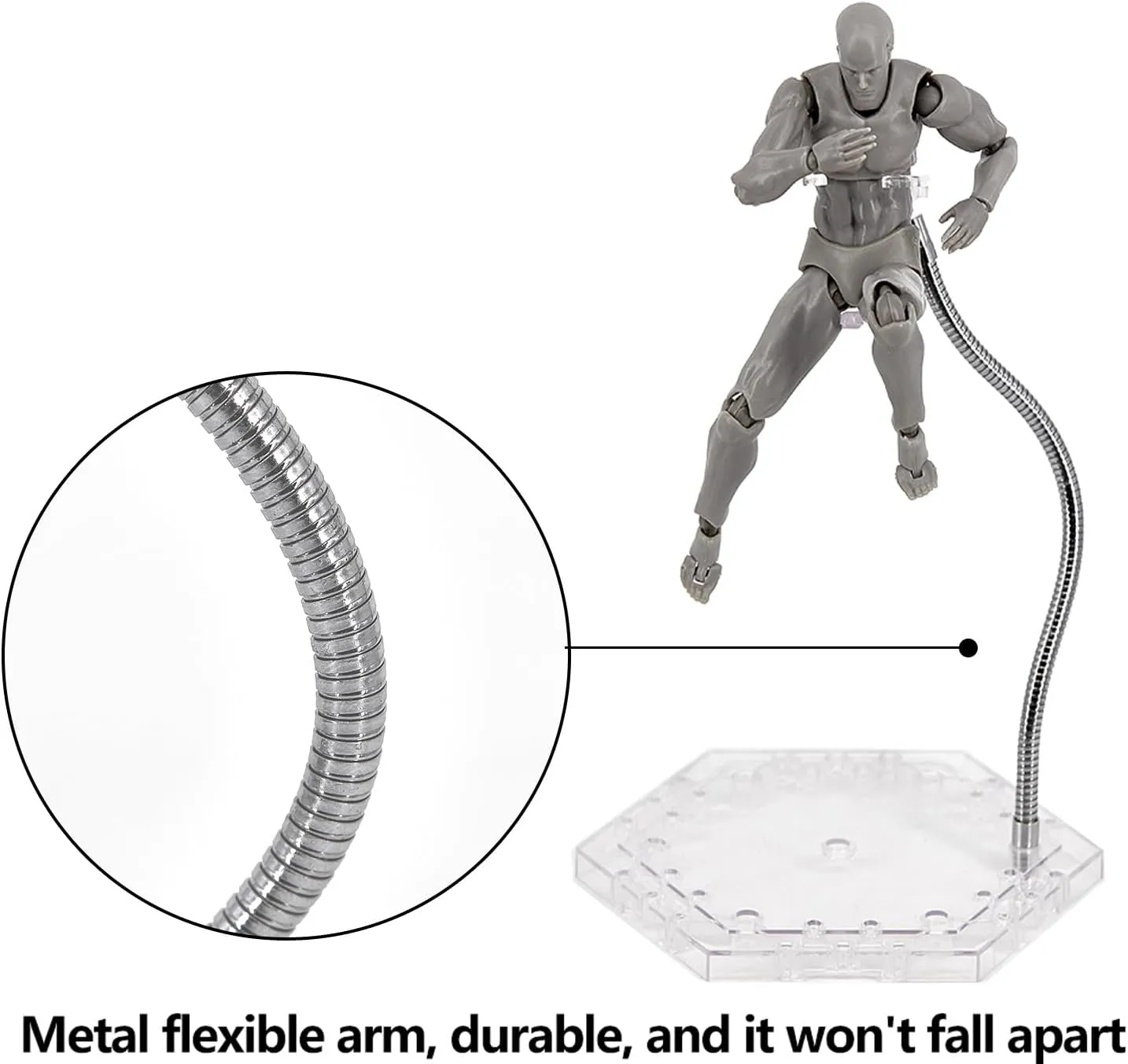 3-Pack Clear Action Figure Display & Holder Base, Compatible with HG, RG, SD, SHF Gundam 1/144 Toy, Doll Stop Motion Stand & Screwdriver