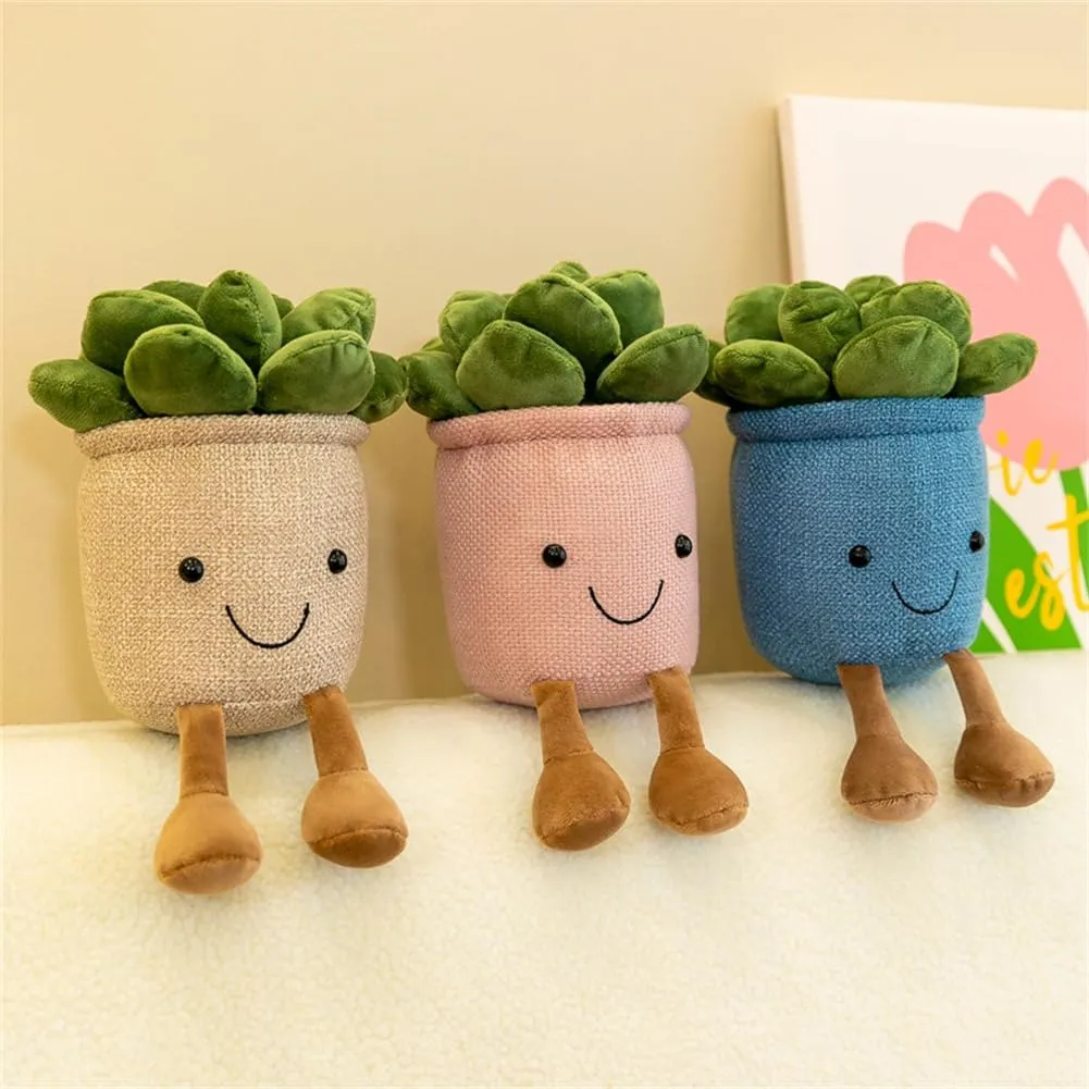 3 Pcs Soft Succulents Plush Toy Soft Plant Plush Pillow Simulation Succulents Throw Pillow Gift for Kids (Succulents)