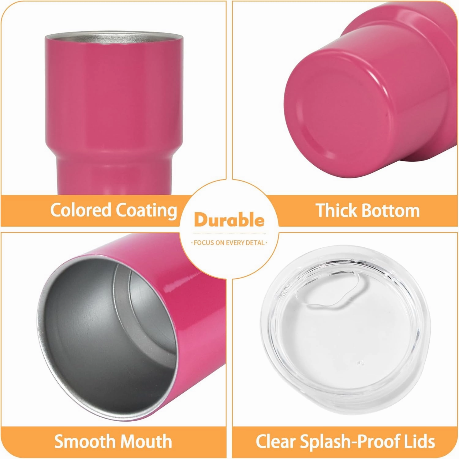 3 oz Mini Tumbler Shot Glass with Straw and Lid 12 Pcs Sublimation Shot Glasses Tumblers Stainless Steel Mini Shot Glasses with Lids for Wedding Party Whiskey Cocktail Bar, Hot Pink