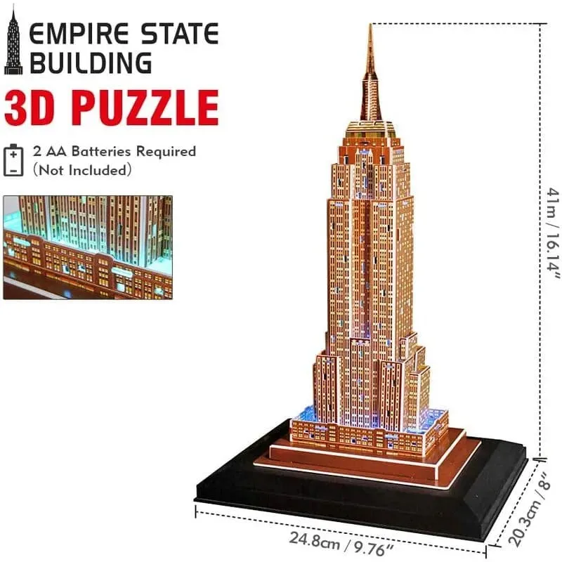 3D Puzzles | Empire State Building with LED Lights