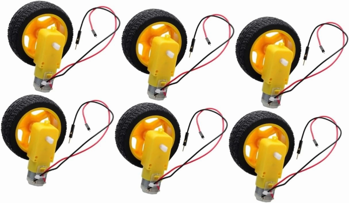 3sets Gear Reduction Motor for Smart Cars Dual Shaft -Interference Electric Motor Compact Design for Robotics Projects for Toys Instruments