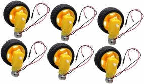 3sets Gear Reduction Motor for Smart Cars Dual Shaft -Interference Electric Motor Compact Design for Robotics Projects for Toys Instruments