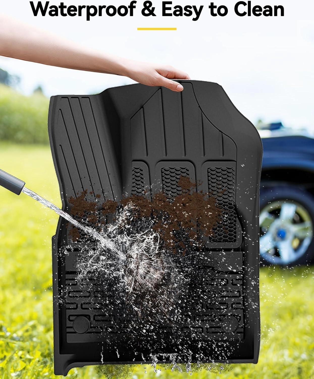 3W Floor Mats Fit for Jeep Grand Wagoneer/Grand Wagoneer L 2022 2023 2024 2025 7 seat(Not Fit for 8 seat), All-Weather TPE Custom Fit Wagonner Floor Liner for 1-3 Rows Full Set Car Mats