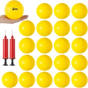 4 Mini Volleyballs Set of 20 with Pumps, Pool and Beach Game Balls, Roundnet and Replacement Balls, Party College Awards