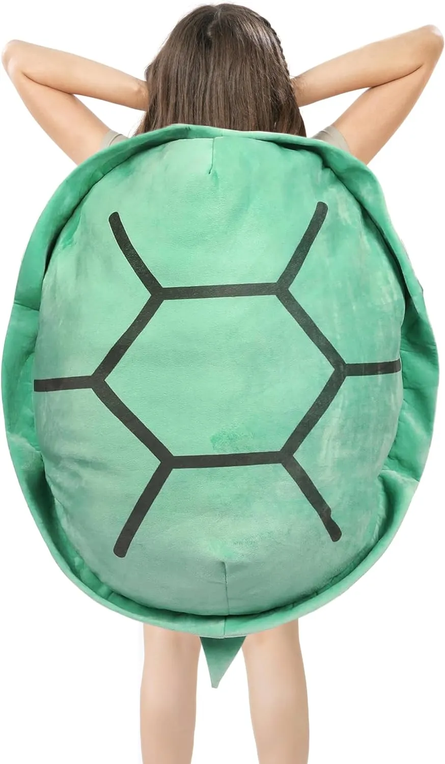 40 Inch Wearable Turtle Shell Pillows Tortoise Shell Plush Turtle Stuffed Animal Dress Up Cushion Costume for Adlut