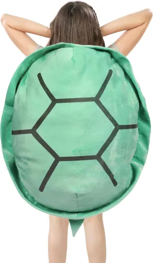 40 Inch Wearable Turtle Shell Pillows Tortoise Shell Plush Turtle Stuffed Animal Dress Up Cushion Costume for Adlut