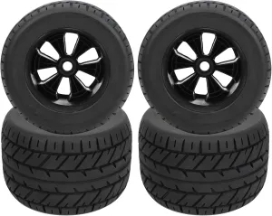4Pcs 1/8 RC Car Rubber Tire Rims Truck Wheels for ZD Racing Accessaries Parts 165x104mm
