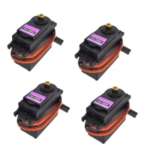 4PCS MG996R 55g Servo Motor Metal Gear Servo Motor for Smart Car Robot Boat RC Helicopter Compatible Arduino