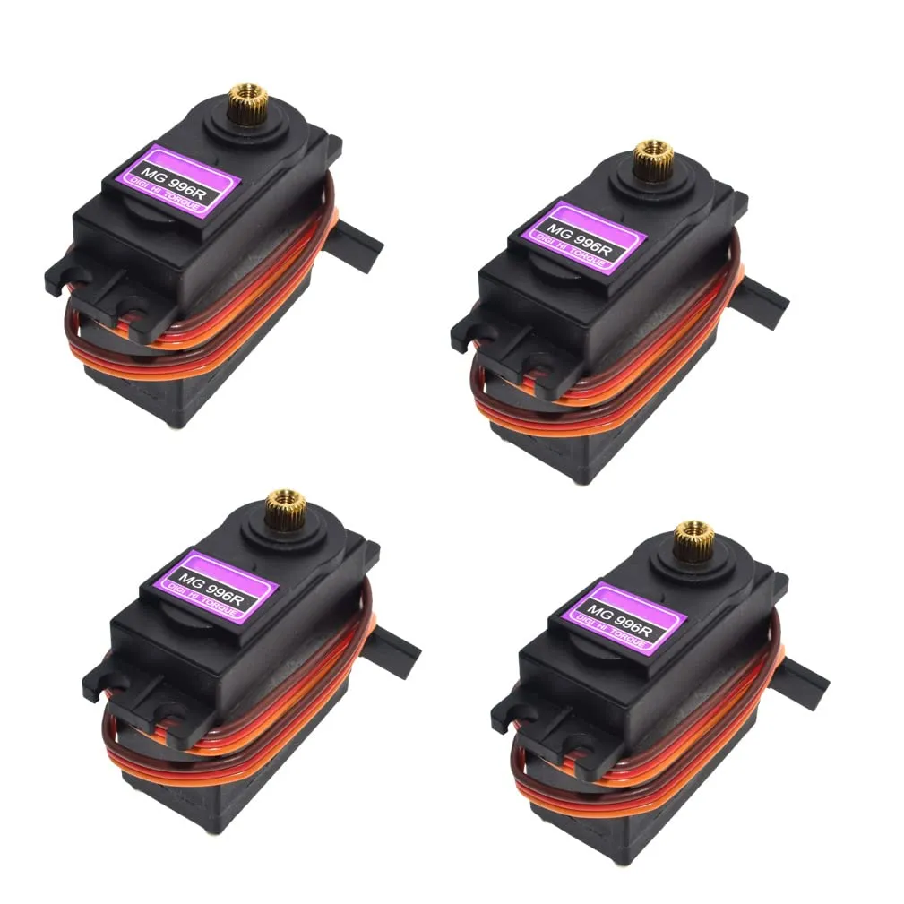 4PCS MG996R 55g Servo Motor Metal Gear Servo Motor for Smart Car Robot Boat RC Helicopter Compatible Arduino