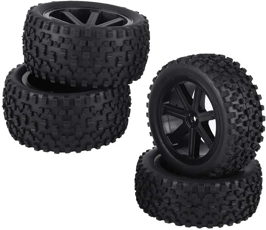 4pcs RC Racing Tire, 1/10 Drift RC Tires RC Truck Wheel Tyre Rubber Tire Fit for ZD Racing Car(Black) Rc Car Tires Rc Car Tires 1 Rc Wheels