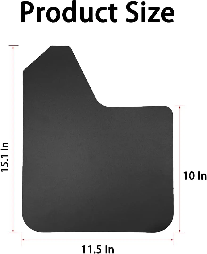 4PCS Universal Car Mud Flaps, Vehicles Mudguard Splash Guards Front and Rear Set, Flexible and Bendable Mudflaps Dirty Fenders, Auto Accessories Compatibility with Pickup SUV Van (Black)