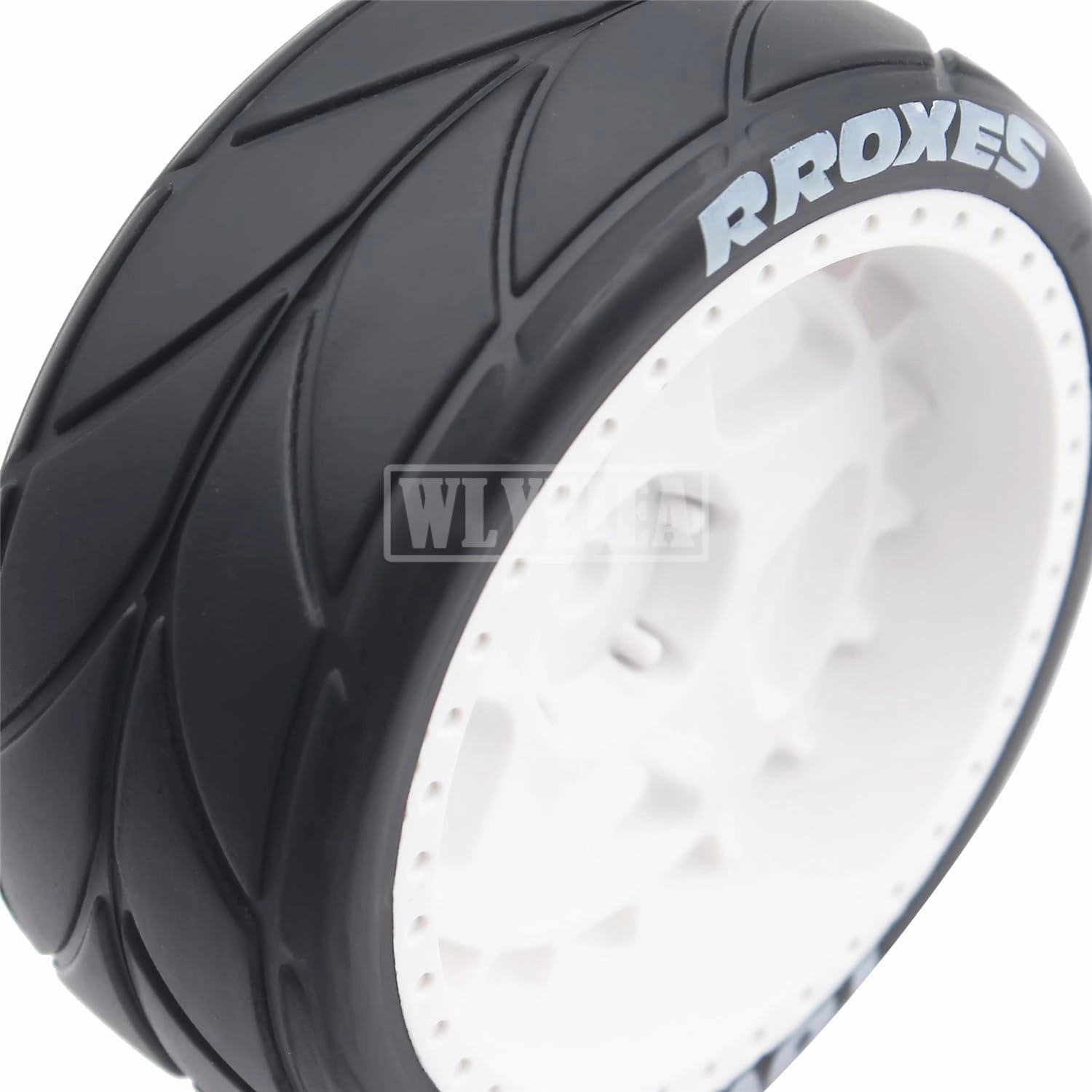4PCS RC 1/10 On-Road Tires 65mm RC Rubber Tires w/Plastic Wheel Rim 12mm Hex Fit for 1/10 RC On-Road Rally Car HPI Tamiya TT01 TT02 Kyosho Wltoys 144001