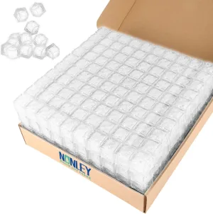 500 Pack Light Up Ice Cubes Bulk, White LED Ice Cubes for Drinks, Waterproof Flashing Glow in the Dark LED Drink Lights for Bar Club Wedding Party Decor