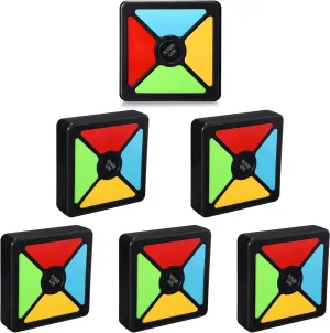6 Pcs Light up Memory Game Handheld Electronic Toys Color Memory Quiz Puzzle Toy Electronics Handheld Games with Lights and Sounds for Kids Adults Party Favour (Chic,4.1 x 4.1 x 1.2 in)