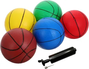 6pcs Mini Basketballs Set with Pump Soft Indoor Basketball Toy for Boy Girl Inflatable Replacement for Indoor Hoops Pool and Beach Games Safe Material for Boy Girl