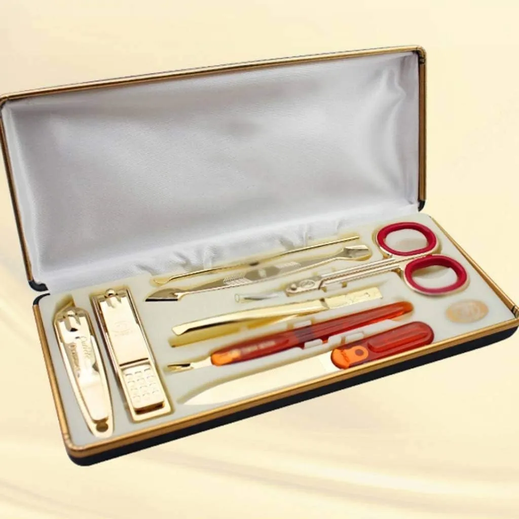 8/10pcs Stainless Steel Manicure Set Nail Care Tools Pedicure Nail Clipper Kit with Mini Finger Nail Cutter Clipper File Scissor(8PCS)
