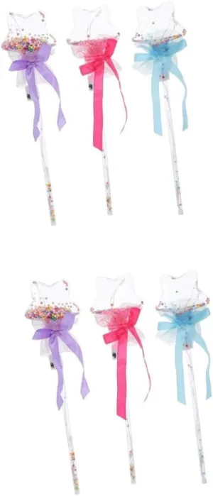 ABOOFAN 2sets Flashing Foam Fairy Wands Beautiful Light up Toys Fairy Rods for Boys and Girls 5pcs*2 Random