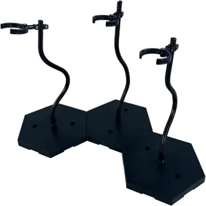 Action Figure Display Holder Base, Portable Doll Figure Stand for 1/6 1/9 1/12 Scale Doll, Black