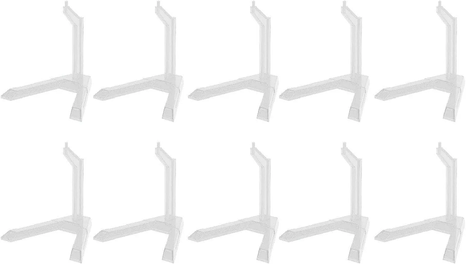 Action Figure Stand, Figure Stands Flexible 10pcs Action Figure Display Stand Multipurpose Plastic Flexible Figure Holder Base for SD BB HG 1/144 Scale Action Figures Model (Transparent)