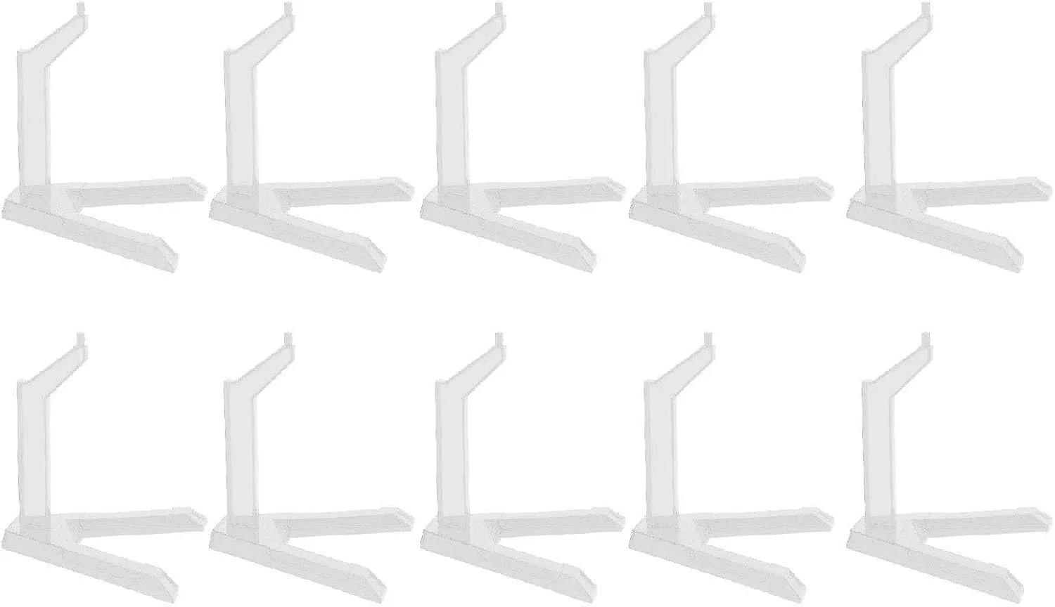 Action Figure Stand, Figure Stands Flexible 10pcs Action Figure Display Stand Multipurpose Plastic Flexible Figure Holder Base for SD BB HG 1/144 Scale Action Figures Model (Transparent)