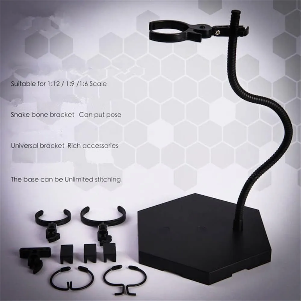 Action Figure Stand,Universal Bracket Snake Bone Bracket Posable Stand for 1/12 1/6 1/9 Male/Female Soldier Action Figure (Universal Stand for 1/12 1/6 1/9 Figure)