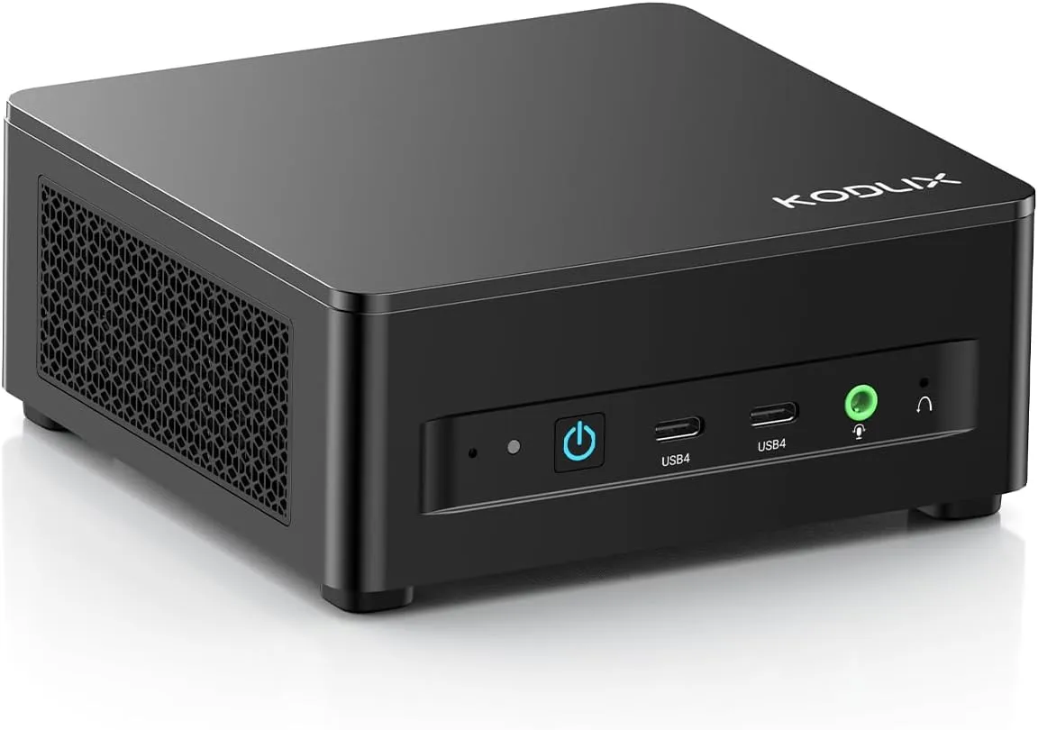 AD78 Mini PC, AMD Ryzen 7 7840HS (8C/16T, up to 5.1GHz), 32GB DDR5 1TB PCle4.0 SSD, Desktop Mini Computer AMD Radeon 780M, 8K Quad Display 2xHDMI 2xUSB4, 2.5G LAN/WiFi6E/BT5.3, Gaming/Office