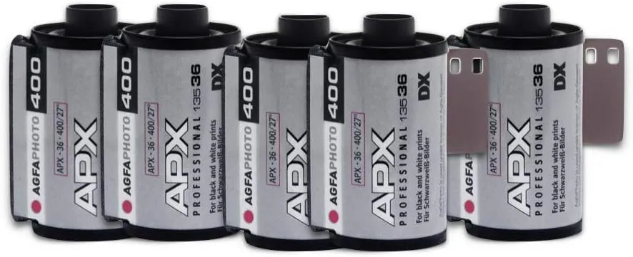 AgfaPhoto APX 400 135-36 Negative Fim S/W Pack of 5