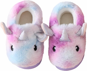 Ainikas Boys & Girls Toddler Plush House Slippers - Warm, Fluffy, Fuzzy Nonslip Winter Slippers