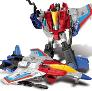 Alloy Deformation Car Robots Manual Assemble 7.4 Inch Action Figure Desktop Decoration Gifts Limited Edition, Multicolor（Starscream）