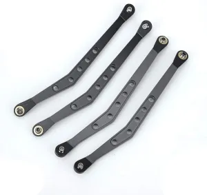 Aluminium Alloy Upper Suspension Links for 1/10 90018 RC Crawler, RC Car Accessory, Installation, Durably and Sturdy, Replaces Old Parts, Extends Toy Car (Black)