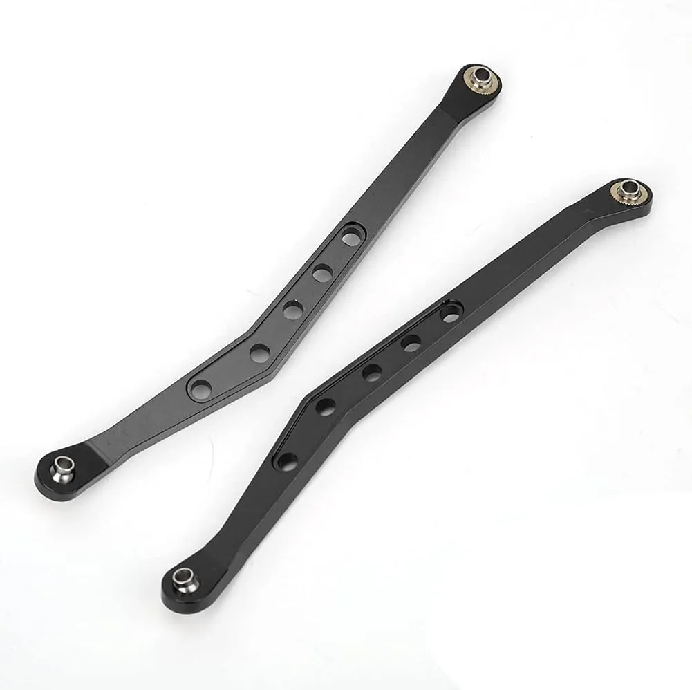 Aluminium Alloy Upper Suspension Links for 1/10 90018 RC Crawler, RC Car Accessory, Installation, Durably and Sturdy, Replaces Old Parts, Extends Toy Car (Black)
