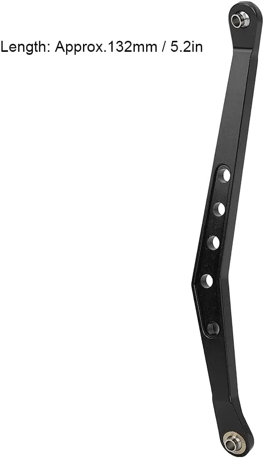 Aluminium Alloy Upper Suspension Links for 1/10 90018 RC Crawler, RC Car Accessory, Installation, Durably and Sturdy, Replaces Old Parts, Extends Toy Car (Black)