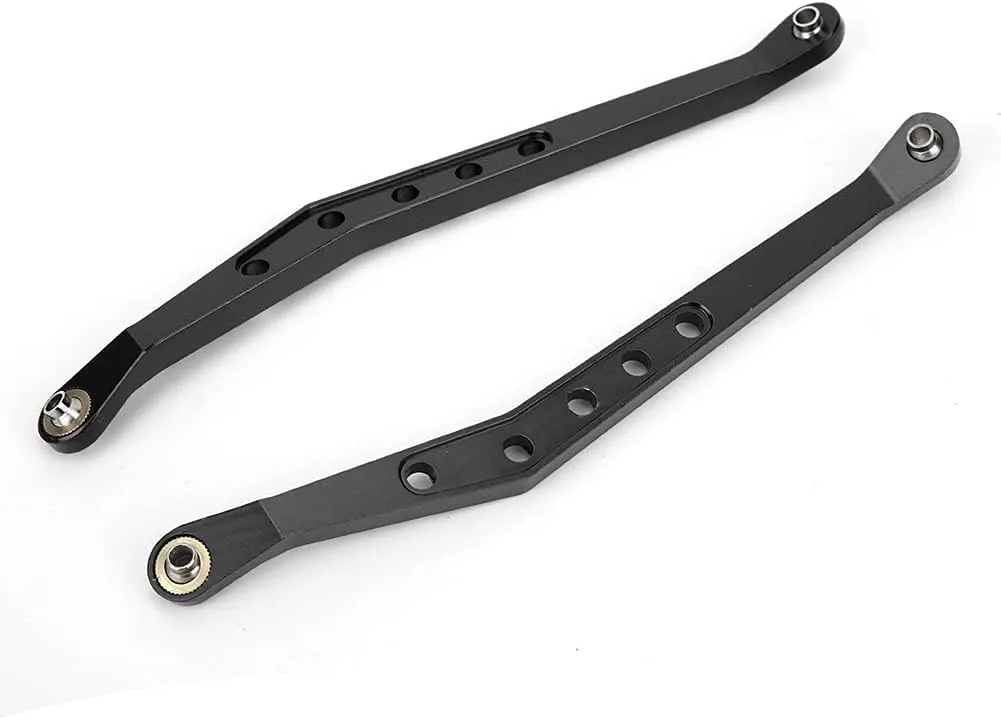 Aluminium Alloy Upper Suspension Links for 1/10 90018 RC Crawler, RC Car Accessory, Installation, Durably and Sturdy, Replaces Old Parts, Extends Toy Car (Black)