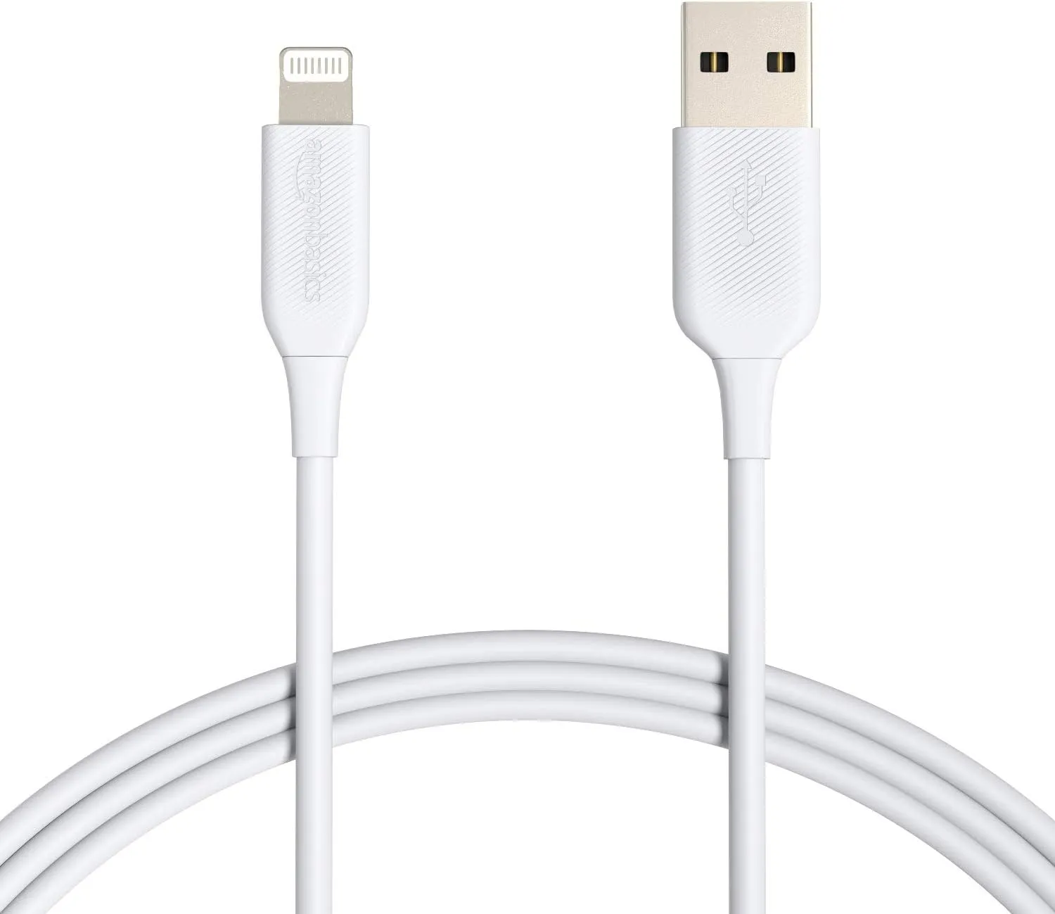Amazon Basics 2-Pack Fast Charging USB-A to Lightning ABS Durable Charger Cable, MFi Certified for Apple iPhone Charging, iPhone 14 13 12 11 X Xs Pro, Pro Max, Plus, iPad, 6 Foot Length, White