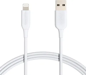 Amazon Basics 2-Pack Fast Charging USB-A to Lightning ABS Durable Charger Cable, MFi Certified for Apple iPhone Charging, iPhone 14 13 12 11 X Xs Pro, Pro Max, Plus, iPad, 6 Foot Length, White